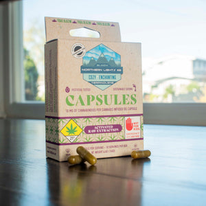 Northern Lights #5 capsule box with capsules.